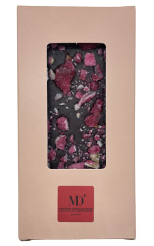 chocolat fleurs Sierra Leone 70% rose